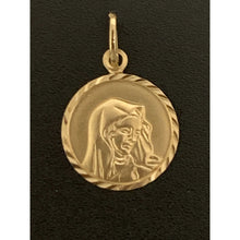Load image into Gallery viewer, 18K Gold Pendant Round Mother Mary 1.02 grams Small - Rafant
