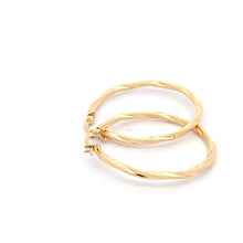 Load image into Gallery viewer, 18K Yellow Gold Earrings Hoops Spiral 1.52 grams - Rafant
