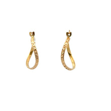 Load image into Gallery viewer, 18K Gold Earrings Hoops Irregular Small 1.04 grams - Rafant
