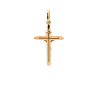 Load image into Gallery viewer, 18K Yellow Gold Pendant Cross Jesus Christ Religious 1.19 grams - Rafant
