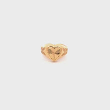 Load and play video in Gallery viewer, 18K Yellow Gold Ring Heart 1.16 grams Size 4
