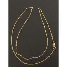 Load image into Gallery viewer, 18K Gold Necklace Chain Charm Beads 17.50 inches 1.18 grams - Rafant
