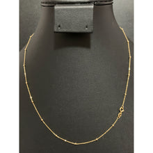 Load image into Gallery viewer, 18K Gold Necklace Chain Charm Beads 17.50 inches 1.18 grams - Rafant
