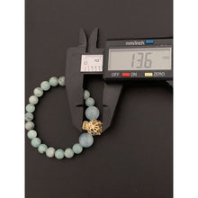 Load image into Gallery viewer, 18K Gold Bracelet Panther Natural Columbian Emerald  and Aquamarine Gemstones Size 6 inches - Rafant
