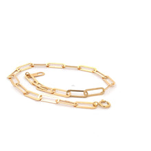 Load image into Gallery viewer, 18K Yellow Gold Bracelet Paperclip 1.75 grams Size 7 inches - Rafant
