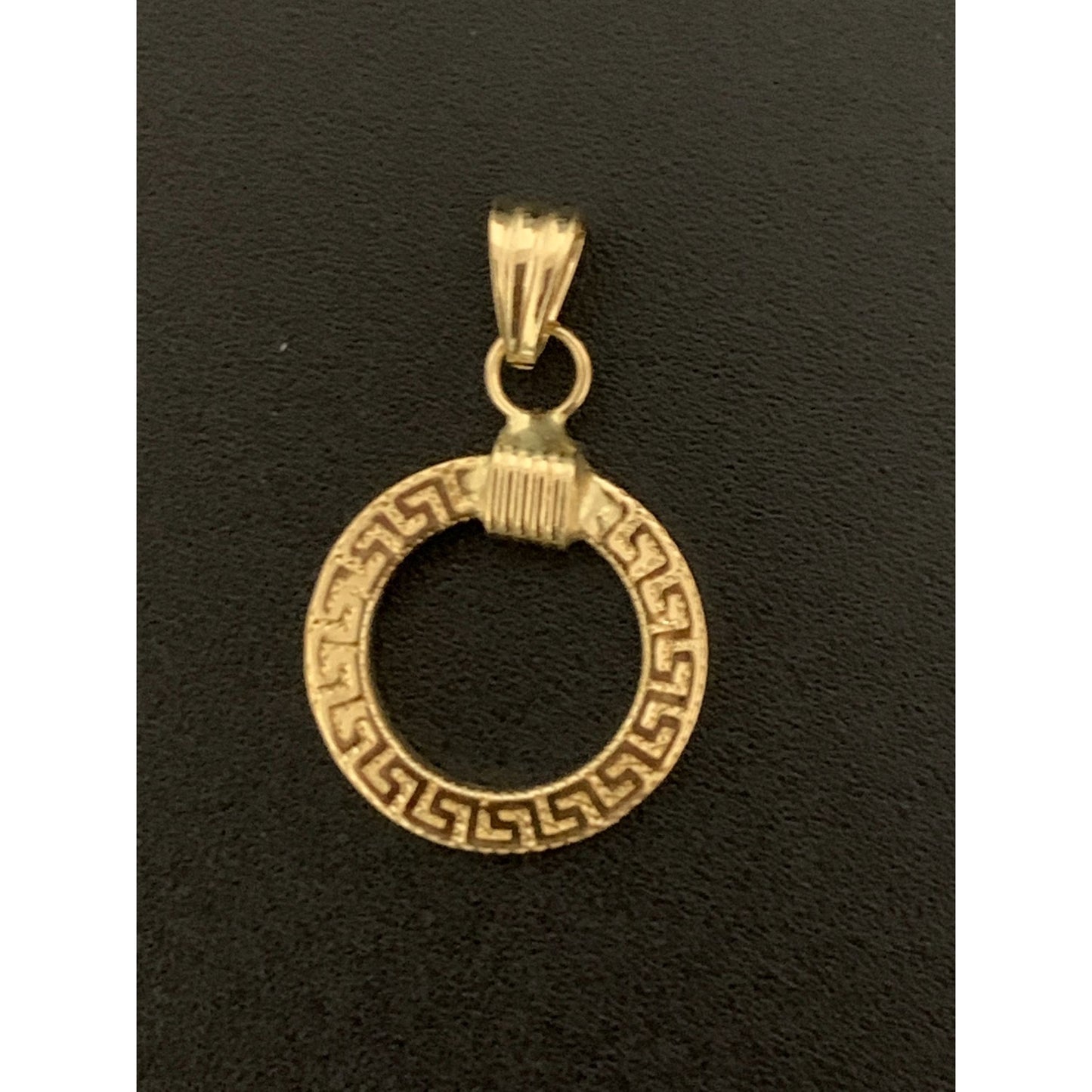 18K Gold Pendant Round Circle 0.94 grams - Rafant
