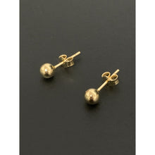 Load image into Gallery viewer, 18K Gold Earrings Stud Balls Polished Small 1.26 grams - Rafant
