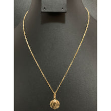 Load image into Gallery viewer, 18K Gold Necklace Chain Cable Link 17.75&quot; with Mother Mary Pendant 1.53 grams - Rafant
