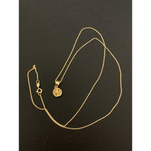 Load image into Gallery viewer, 18K Gold Necklace Chain Cable Link 17.50&quot; with Knot Pendant 1.24 grams - Rafant
