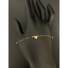 Load image into Gallery viewer, 18K Gold Bracelet 7.5 inches with Heart Charms 1.29 grams - Rafant
