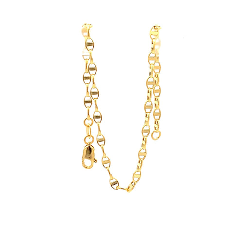 18K Yellow Gold Bracelet Mariner 1.74 grams 7.5 inches - Rafant