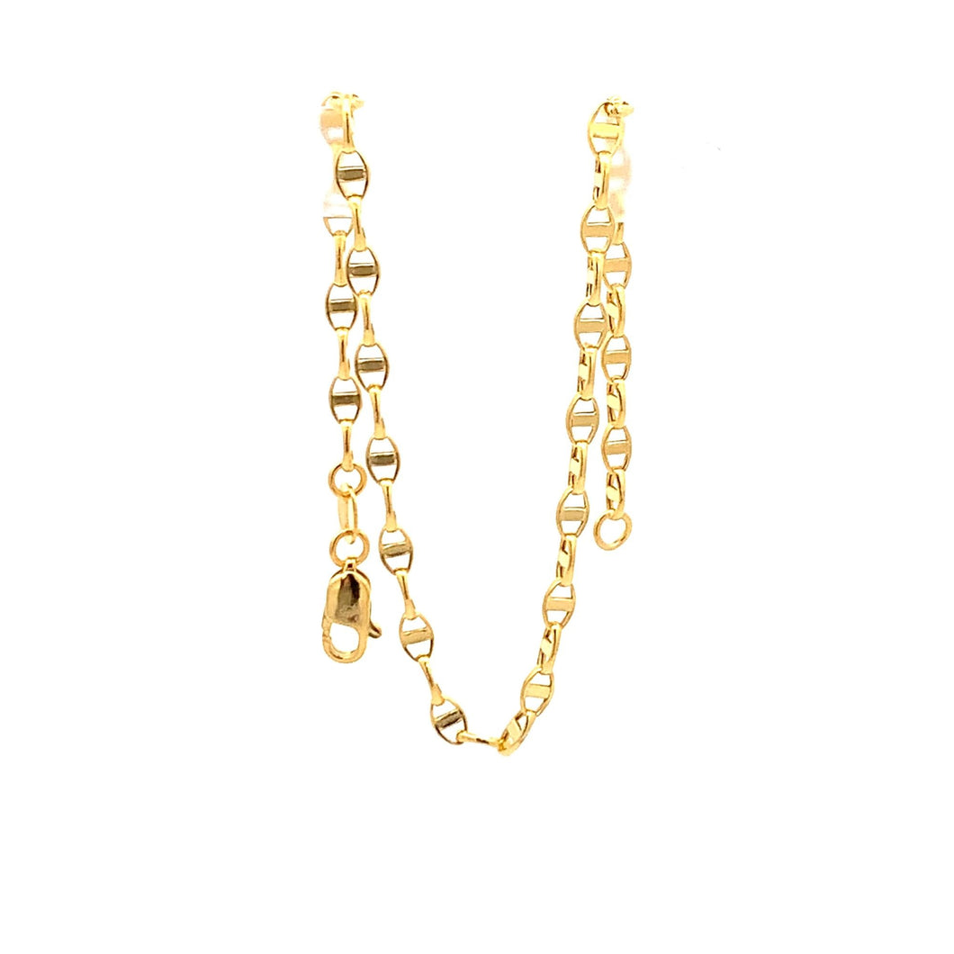 18K Yellow Gold Bracelet Mariner 1.74 grams 7.5 inches - Rafant