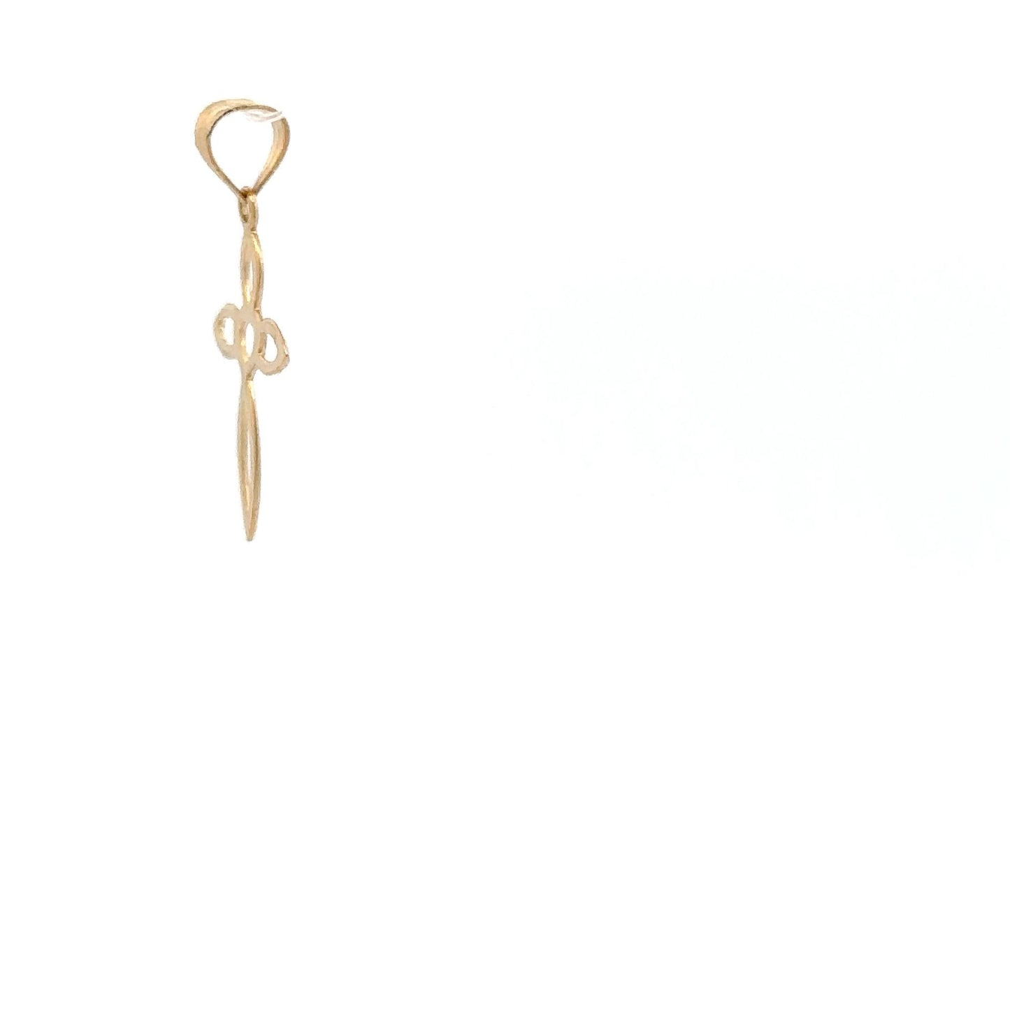 18K Gold Pendant Cross Religious 0.49 grams - Rafant