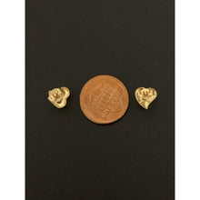 Load image into Gallery viewer, 18K Gold Earrings Stud Heart with Defects 1.07 grams - Rafant
