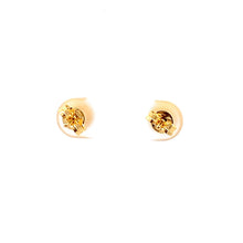 Load image into Gallery viewer, 18K Yellow Gold Earrings Ball Frosted Small 1.31 grams - Rafant
