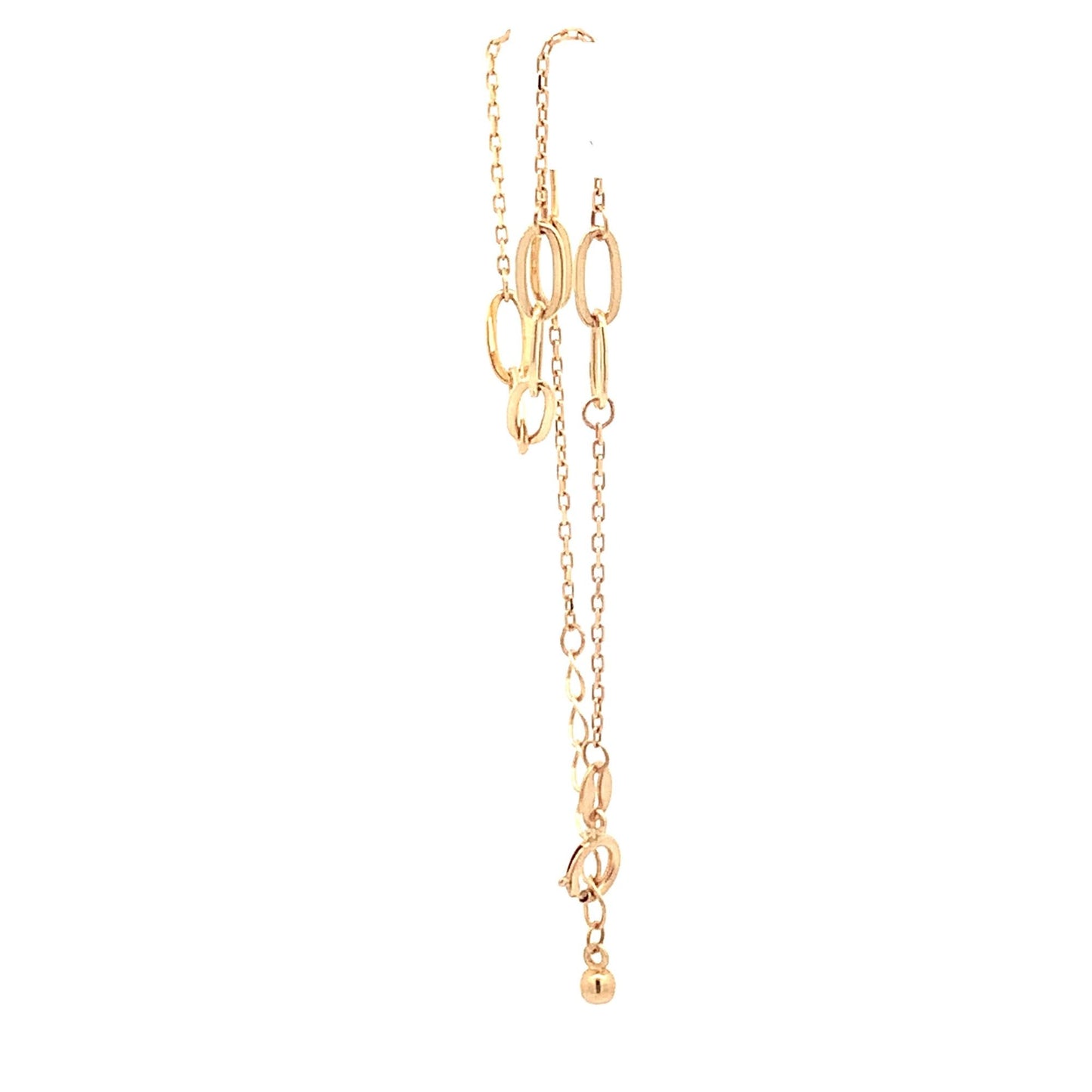 18K Yellow Gold Bracelet Paperclip 6 inches plus 1 inch extension 1.39 grams - Rafant