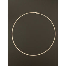 Load image into Gallery viewer, 18K Gold Necklace Omega Two Tone White Yellow Gold Soft Flexible 2.46 grams 16.50 inches - Rafant
