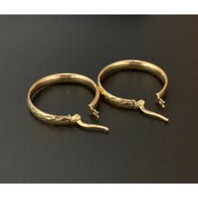 Load image into Gallery viewer, 18K Gold Hoop Earrings Saudi Real Gold - Rafant
