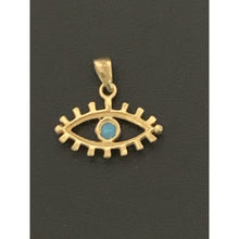 Load image into Gallery viewer, 18K Gold Pendant Evil Eye Turquoise 0.65 grams - Rafant
