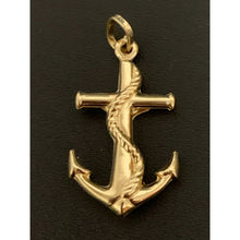 Load image into Gallery viewer, 18K Gold Pendant Anchor Cross Jesus Christ 1.73 grams - Rafant
