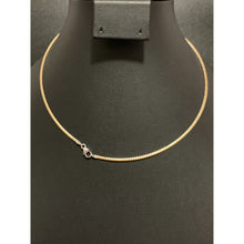 Load image into Gallery viewer, 18K Gold Necklace Omega Two Tone White Yellow Gold Soft Flexible 2.46 grams 16.50 inches - Rafant
