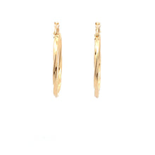 Load image into Gallery viewer, 18K Yellow Gold Earrings Hoops Spiral 1.46 grams - Rafant
