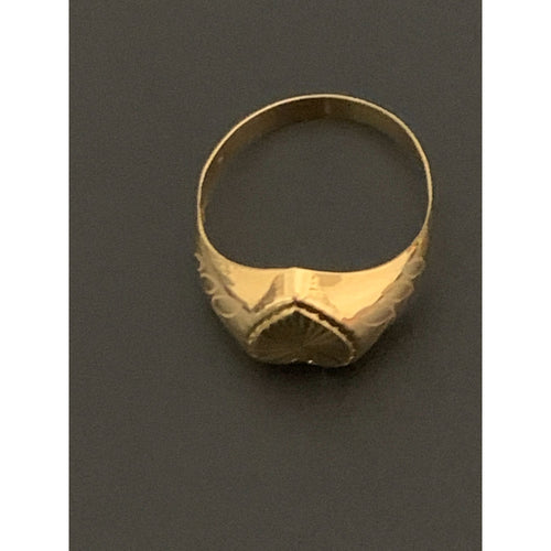 18K Gold Ring Heart 1.37 grams Size 10 - Rafant