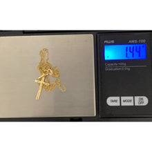 Load image into Gallery viewer, 18K Gold Necklace Chain 18 inches Cross Pendant 1.44 grams - Rafant
