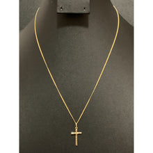 Load image into Gallery viewer, 18K Gold Necklace Chain 18 inches Cross Pendant 1.44 grams - Rafant
