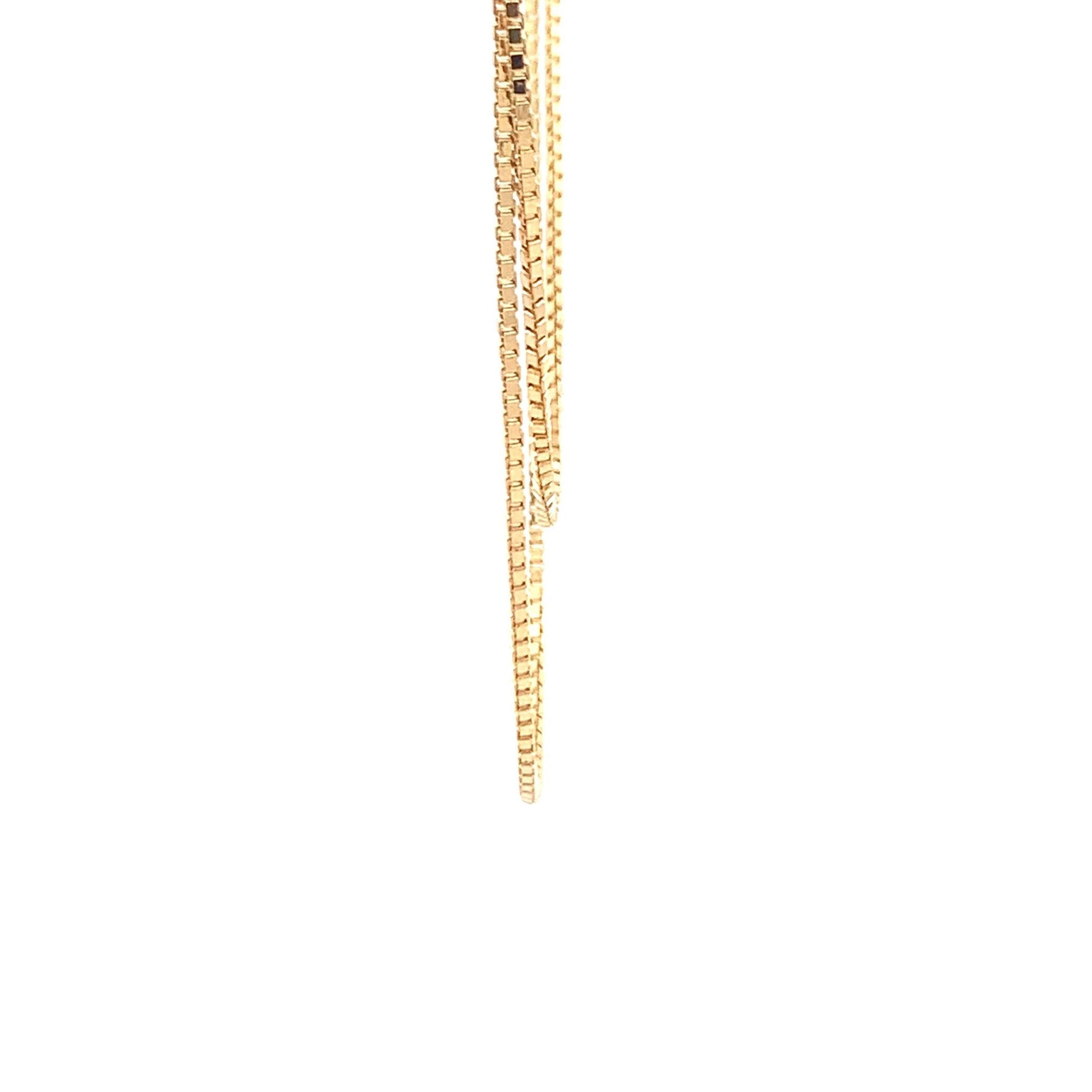 18K Gold Necklace Chain Box 20 inches Women Thin  3.23 grams - Rafant