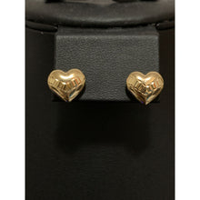 Load image into Gallery viewer, 18K Gold Earrings Stud Puffed Heart 2.66 grams - Rafant
