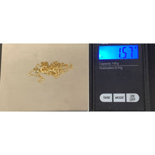 Load image into Gallery viewer, 18K Saudi Gold Necklace Curb Chain 17.75&quot; With Infinity Pendant - Rafant
