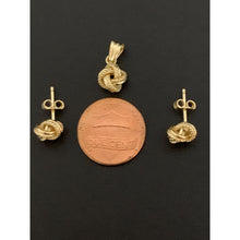 Load image into Gallery viewer, 18K Gold Earrings and Pendants Knot Set - Rafant
