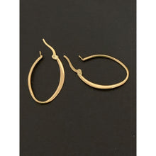 Load image into Gallery viewer, 18K Yellow Gold Earrings Hoops Oval - Rafant

