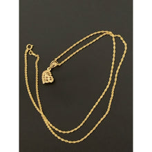 Load image into Gallery viewer, 18K Gold Necklace Chain 17.50 inches with Heart Pendant 1.62 grams - Rafant

