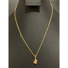 Load image into Gallery viewer, 18K Gold Necklace Chain 17.50 inches with Heart Pendant 1.62 grams - Rafant
