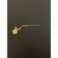Load image into Gallery viewer, 18K Gold Earrings Threader Flower Very Tiny 0.35 grams - Rafant
