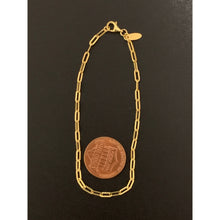 Load image into Gallery viewer, 18K Gold Bracelet Paperclips 7 inches 1.43 grams - Rafant
