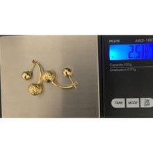 Load image into Gallery viewer, 18K Gold Earrings Post Dangle Balls 2.58 grams - Rafant
