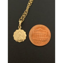 Load image into Gallery viewer, 18K Gold Necklace Chain 17.50 inches with Mother Mary Pendant 1.78 grams - Rafant
