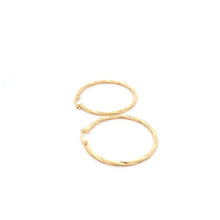 Load image into Gallery viewer, 18K Yellow Gold Earrings Hoops Large Spiral 1.75 grams - Rafant
