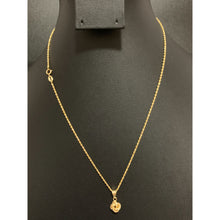 Load image into Gallery viewer, 18K Gold Necklace Chain 18 inches with Knot Pendant 1.50 grams - Rafant
