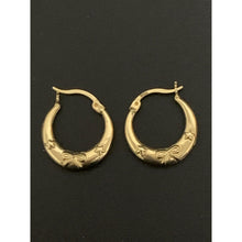 Load image into Gallery viewer, 18K Gold Earrings Hoops Loops 1.36 grams - Rafant
