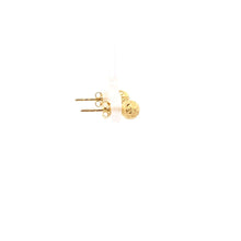Load image into Gallery viewer, 18K Yellow Gold Earrings Stud Ball Textured Small 0.67 grams - Rafant
