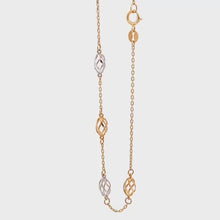 Load and play video in Gallery viewer, 18K Yellow Gold Bracelet White Yellow Gold Size 7 inches Women 1.21 grams
