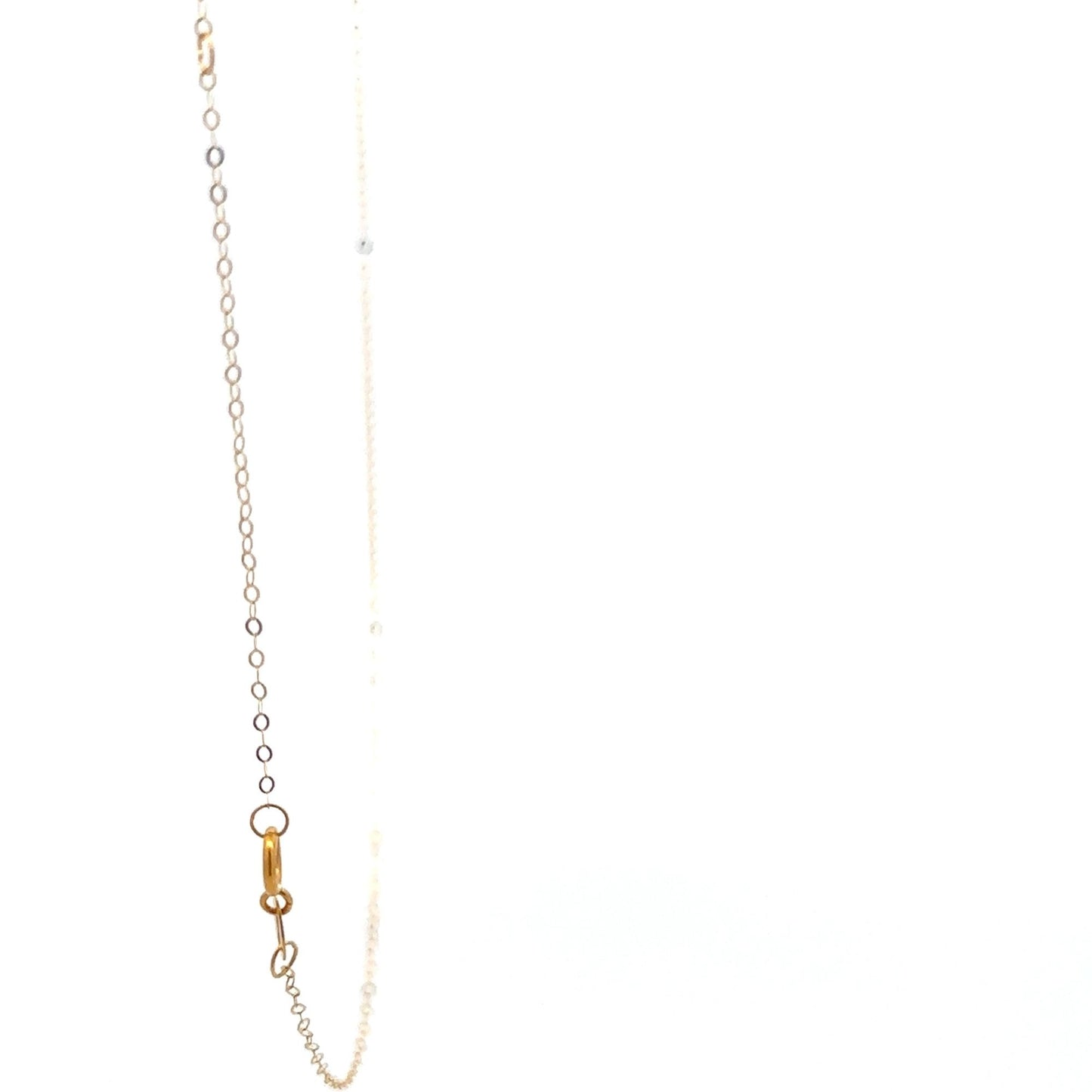 18K Gold Necklace Chain Cable Link Star Pendant 1.37 grams - Rafant