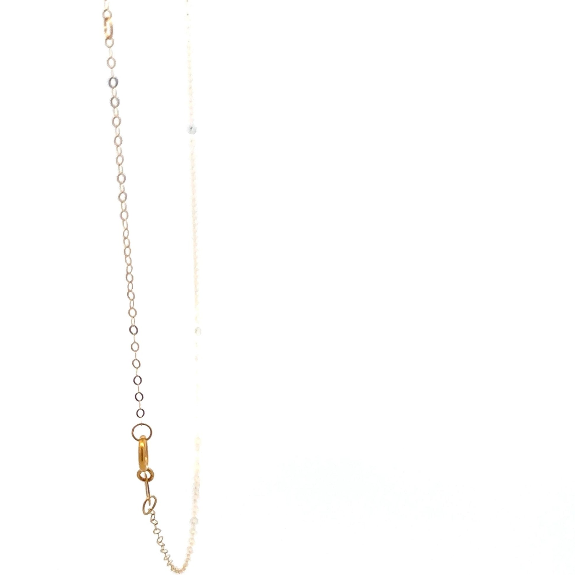 18K Gold Necklace Chain Cable Link Star Pendant 1.37 grams - Rafant