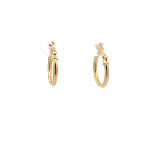 18K Gold Earrings Hoops Small 0.82 grams - Rafant