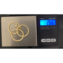Load image into Gallery viewer, 18K Gold Earrings Hoops Loops with Pendant Set 2.66 grams - Rafant
