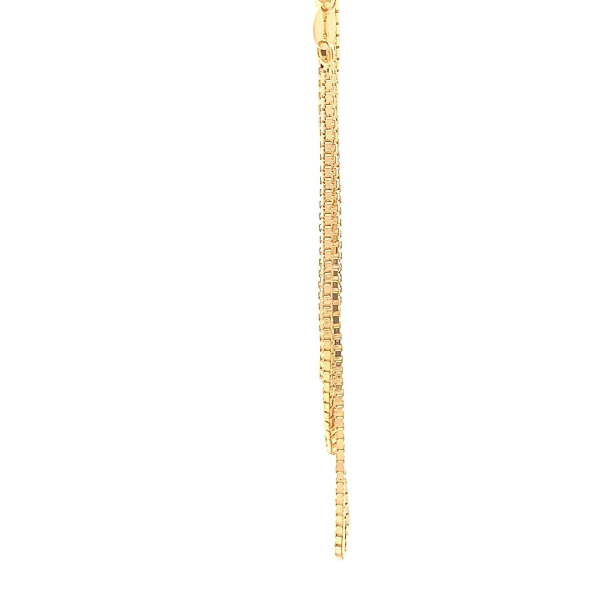 18K Gold Necklace Chain Box 20 inches Women Thin  3.23 grams - Rafant